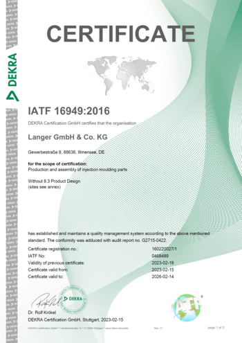 2023 Certificate IATF 16949 2016 EN